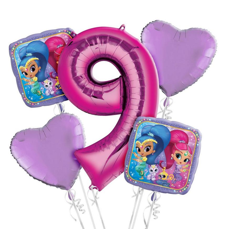 Shimmer and Shine Balloon Bouquet 5pc